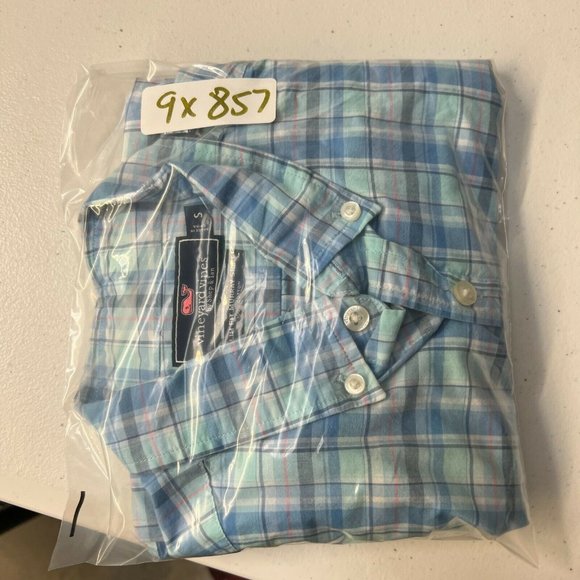 Vineyard Vines Pine Island Plaid Slim Murray Shirt Long Sleeve Mens Size Small - Picture 11 of 11
